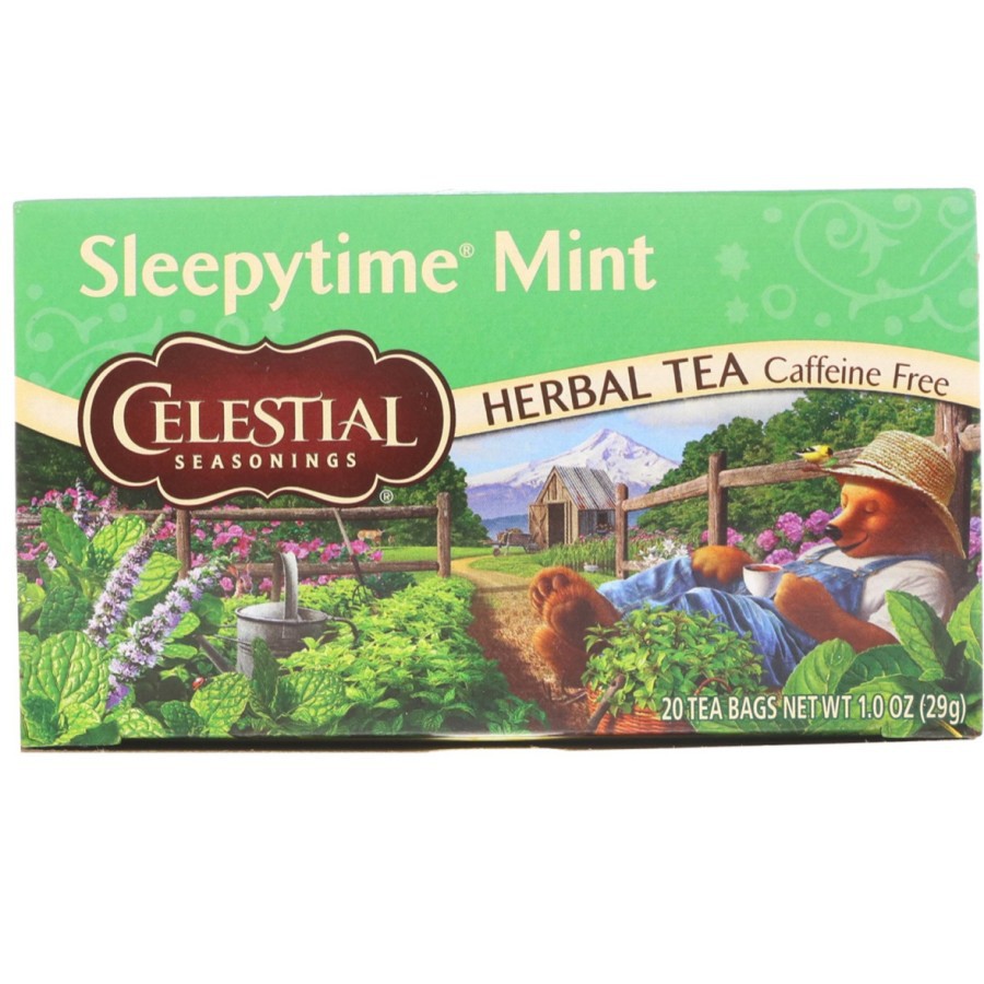 

Celestial Seasonings Herbal Tea, Sleepytime Mint, Caffeine Free 20