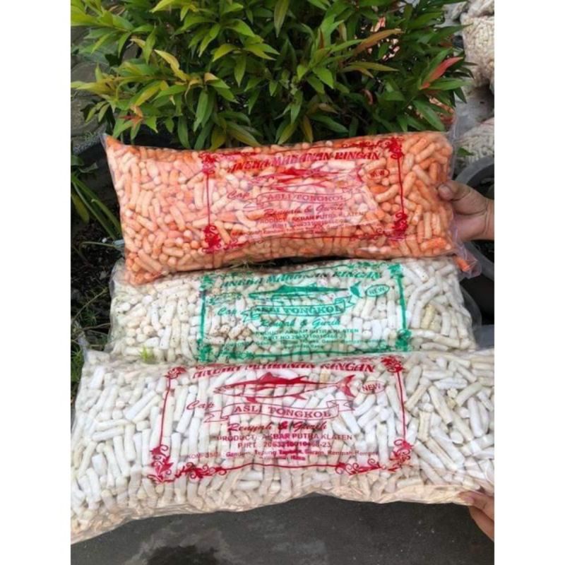 

Kerupuk Ikan Tongkol rasa gurih Original, Lombok ijo, balado pedas kemas 1 kg