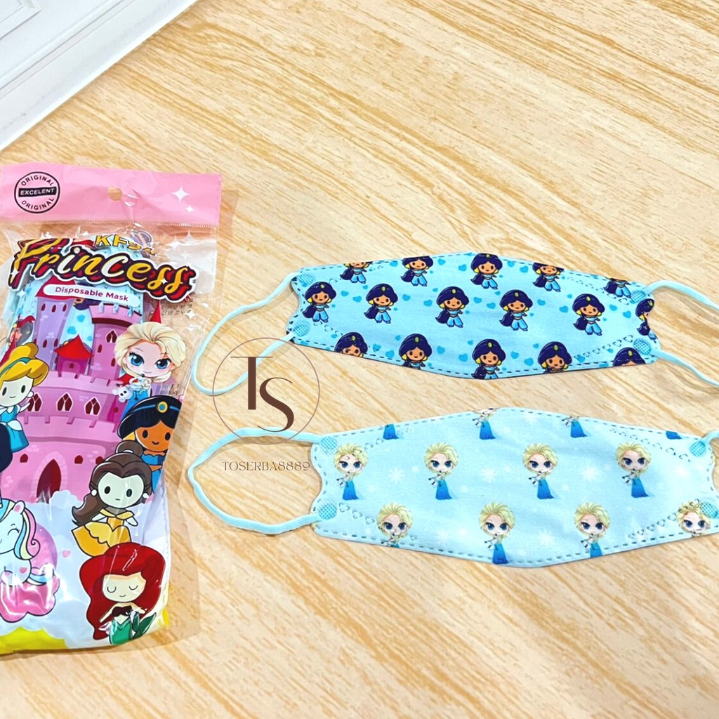 MASKER KF94 ANAK MOTIF SUPERHERO &amp; PRINCESS MASKER KF94 ANAK MOTIF WARNA ISI 10 PCS