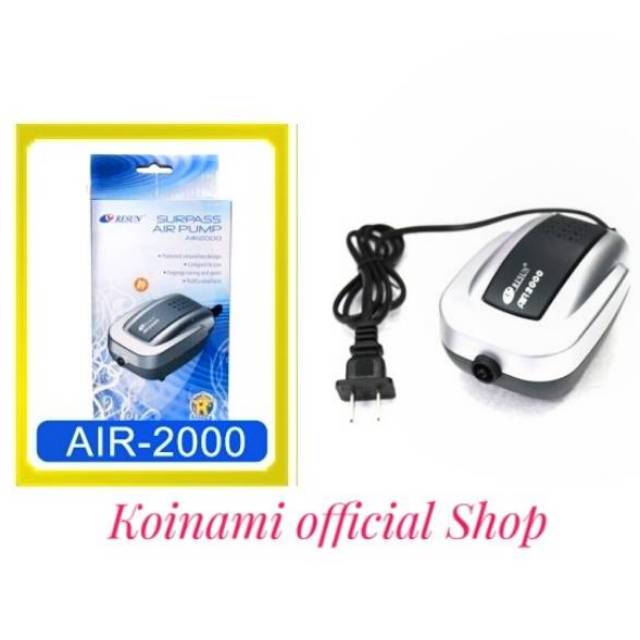 RESUN AIR-2000 / air pump / pompa gelembung udara / oxigen / kolam ikan koi / filter / saringan