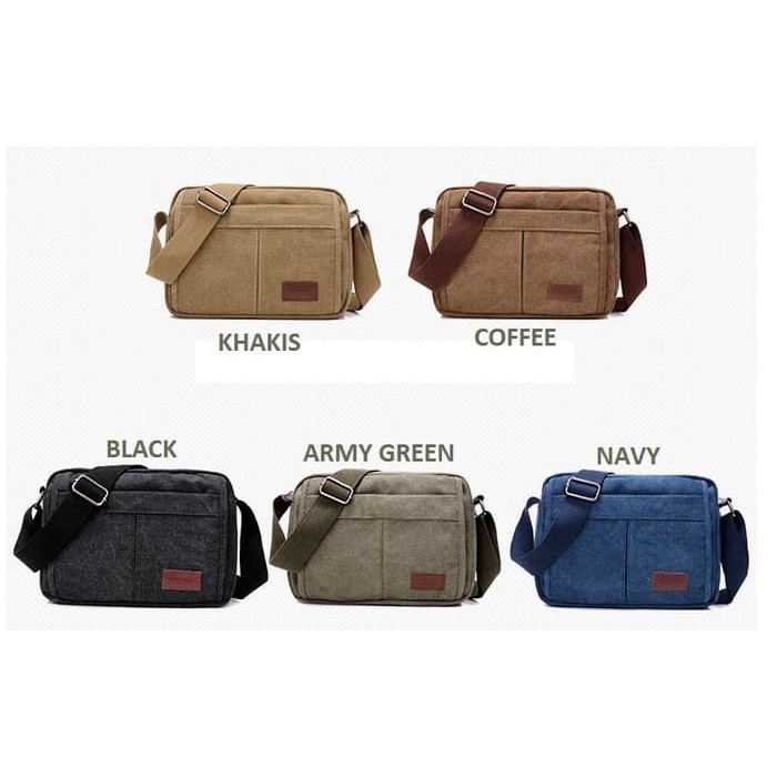 Tas Pria Selempang Rdn 015 Distro Slempang Raindoz Bandung Ransel 3702LV  Bahu Kanvas Import Korea
