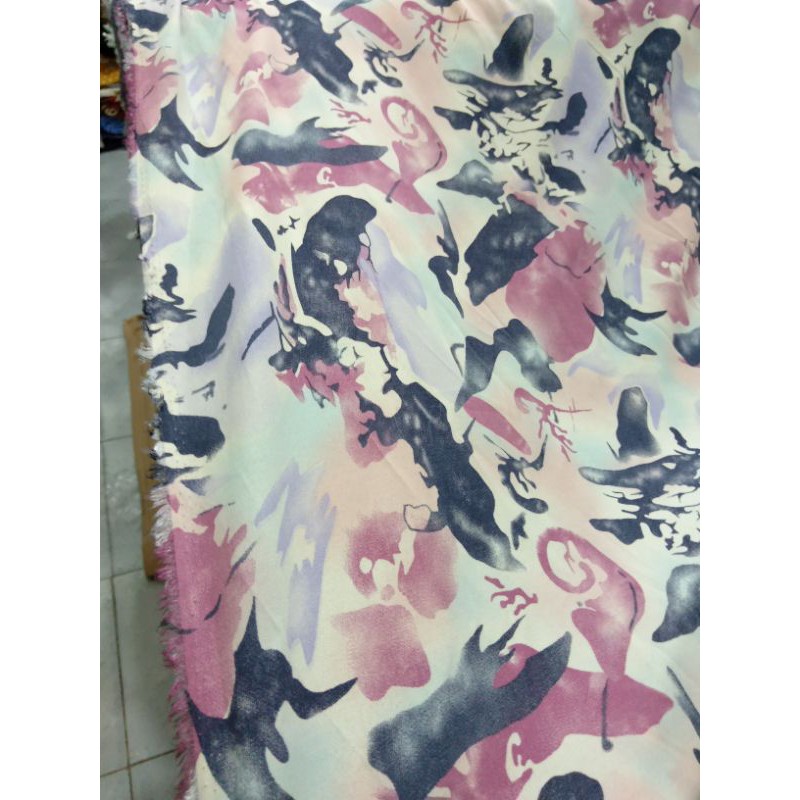 kain katun rayon viscouse motif abstrak produksi Kahatex