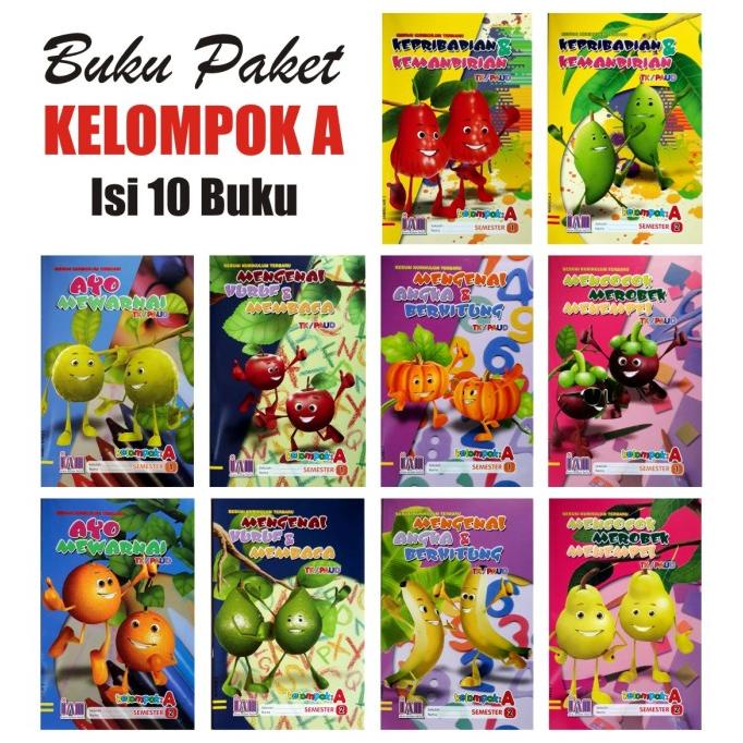 

[BISA COD] Buku Pelajaran Untuk TK A dan TK B, Per Paket 1 Tahun Isi 10 Buku