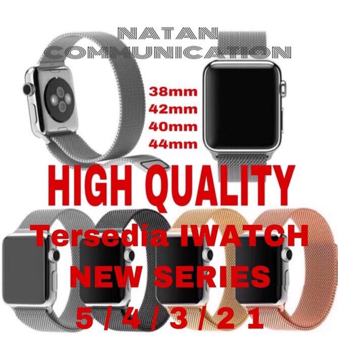 Strap Iwatch Milanese Magnet Loop Apple Watch Series 5 4 3 2 Tali Jam Terbaru