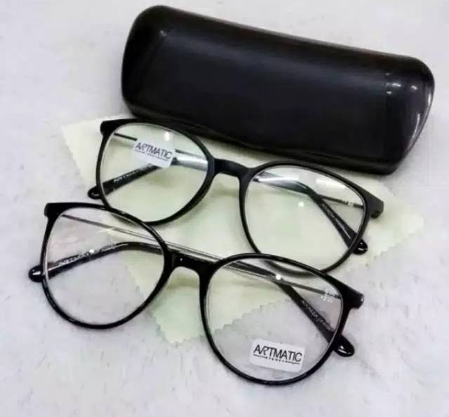 Kacamata MINUS Frame Cateye Glasses/ Kaca Mata Rabun JAUH Uniseks (GRATIS BOX DAN LAP)