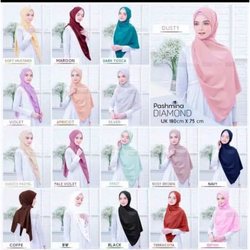 Pashmina Sabyan Bahan Diamond Crepe Premium