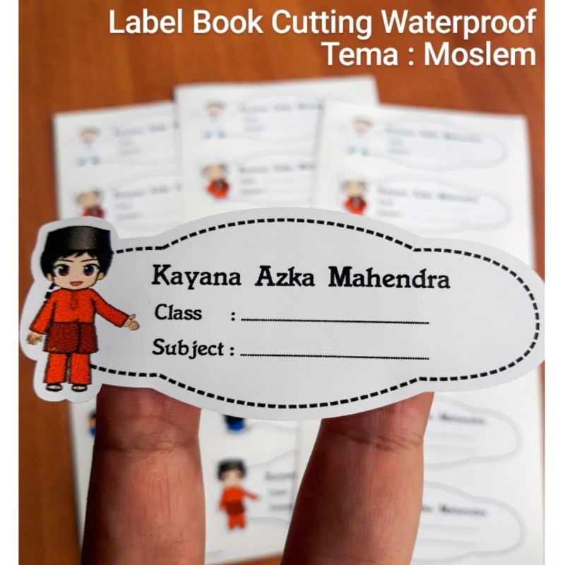 

MOSLEM BOY ~ LABEL BOOK CUTTING WATERPROOF / STIKER BUKU WATERPROOF/STIKER BUKU SEKOLAH/LABEL BUKU
