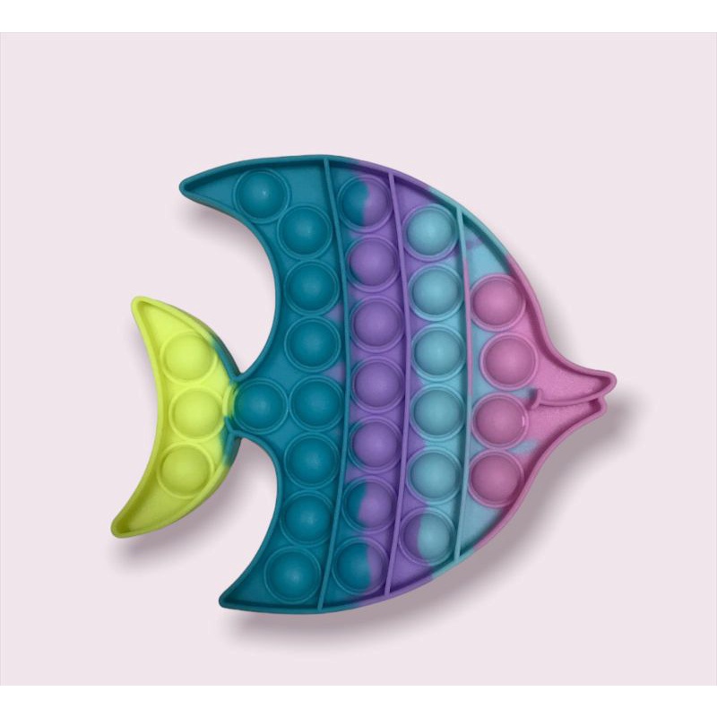 New Fidget Push Pop Its Mainan Anak Toys Bubble Kids Mainan Popit Murah Rainbow Pop it PASTEL-IKAN PASTEL