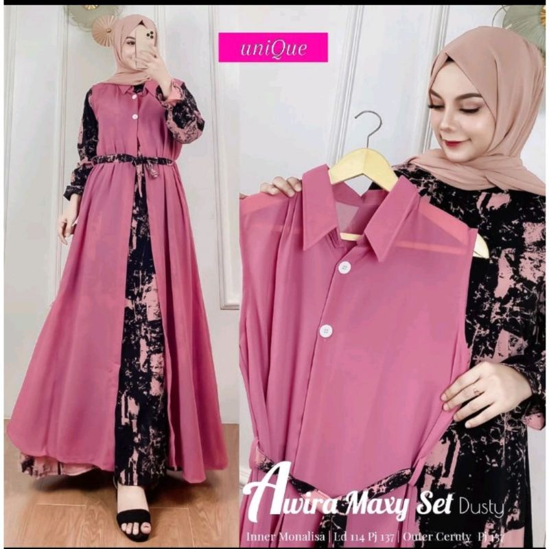 GAMIS GISEL PREMIUM  SET ROMPI ABSTRAK MAXY/GAMIS GISEL ABSTRAK MAXY ROMPI LEPAS SEPUR LEMBUT DAN AD