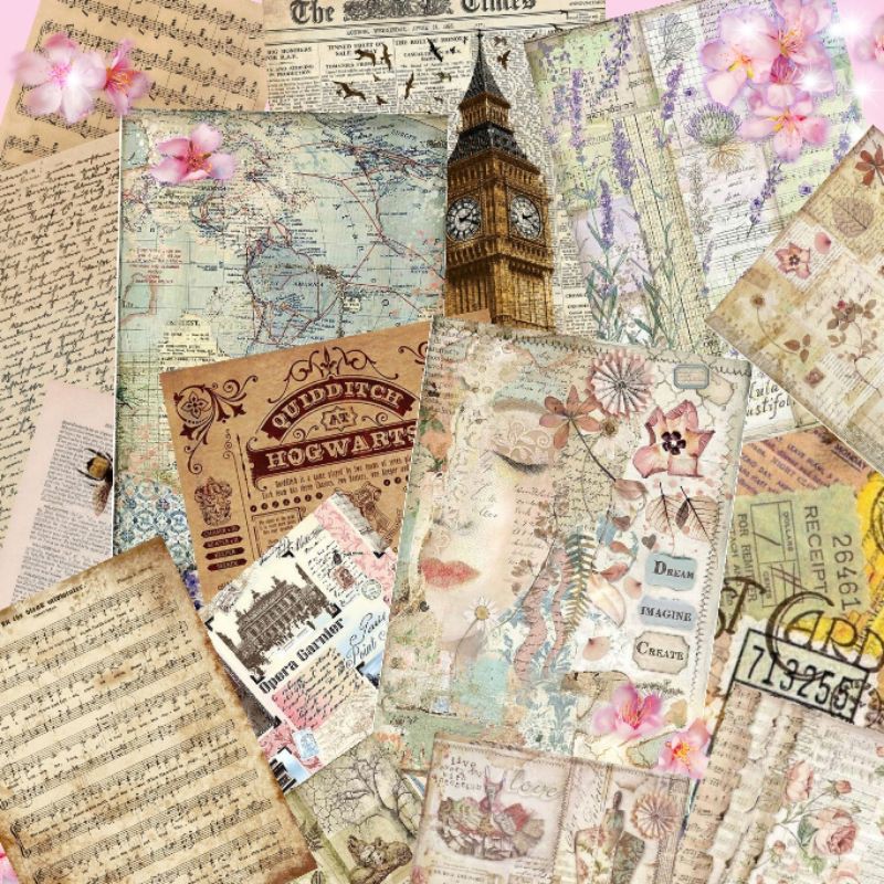 

GAEKOPEDIA || Old Vintage Paper Kertas Scrapbook Journal DIY MURAH MALANG