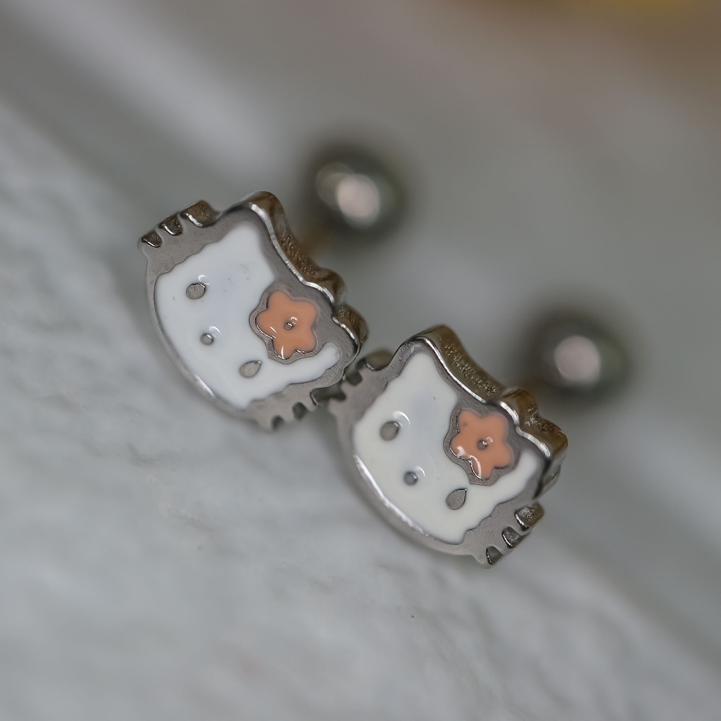 Anting baut hellokitty titanium anti karat korea fashion - ercassia