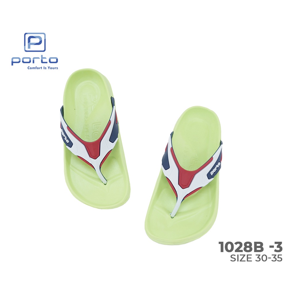 gos  PORTO 1028B-3 Sandal Jepit Casual Anak Laki-Laki Tanggung Terbaru