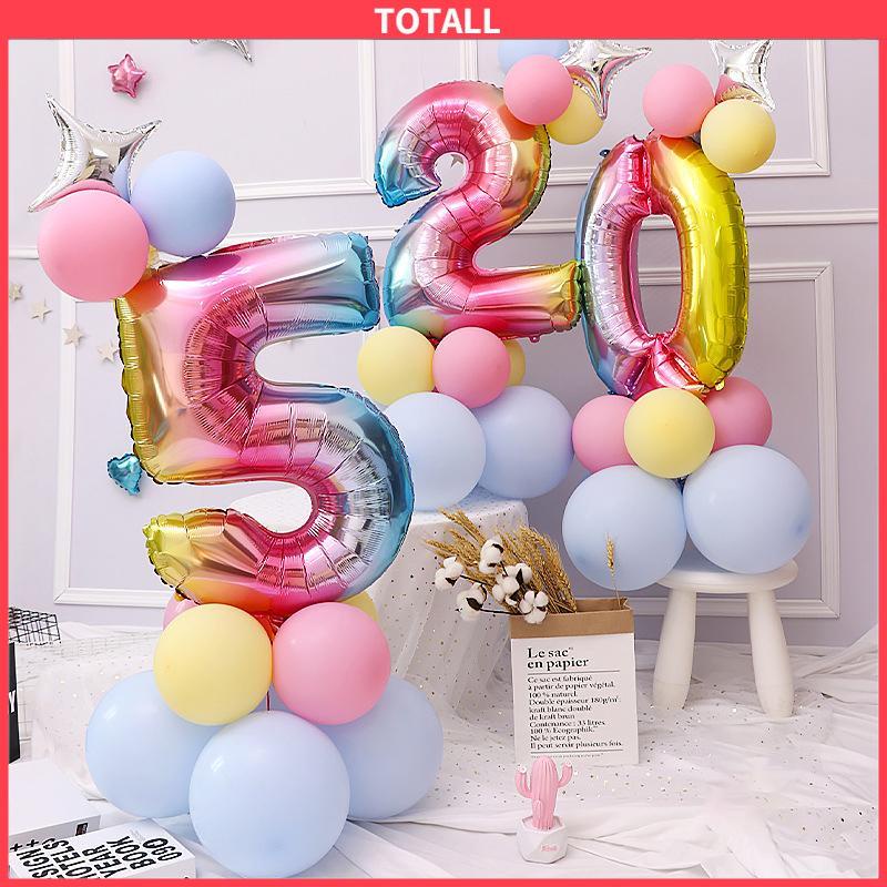 COD 32 inch digital aluminium foil aluminium film balon gradien warna pesta ulang tahun pengakuan pernikahan pernikahan-Totall