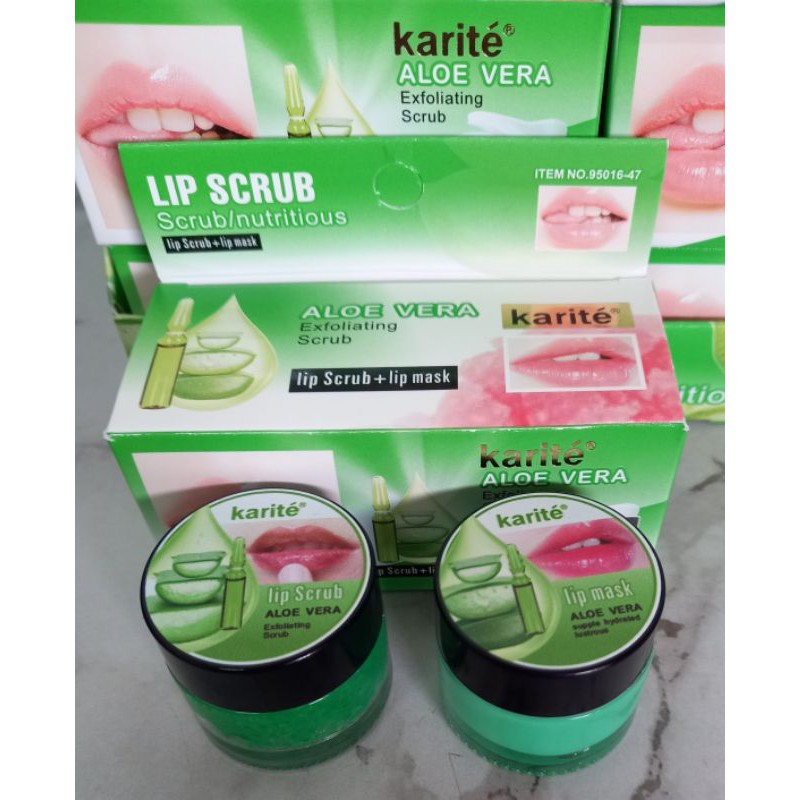 LIP SCRUB &amp; LIP MASK KARITE ALOE VERA NO.95016-47