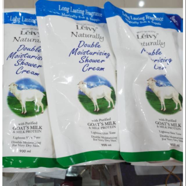 Jual Leivy shower cream goat milk 900ml Shopee Indonesia