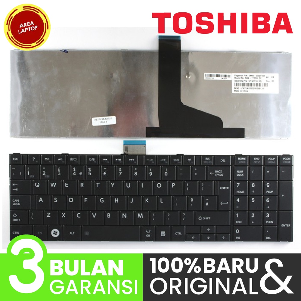 Keyboard TOSHIBA Satellite C850 C850D C855 C855D L850 L850D L855 L855D NON FRAME