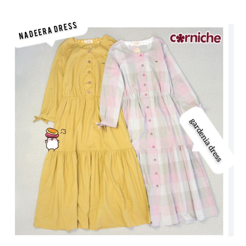 Corniche gardenia dress & nadeera dress