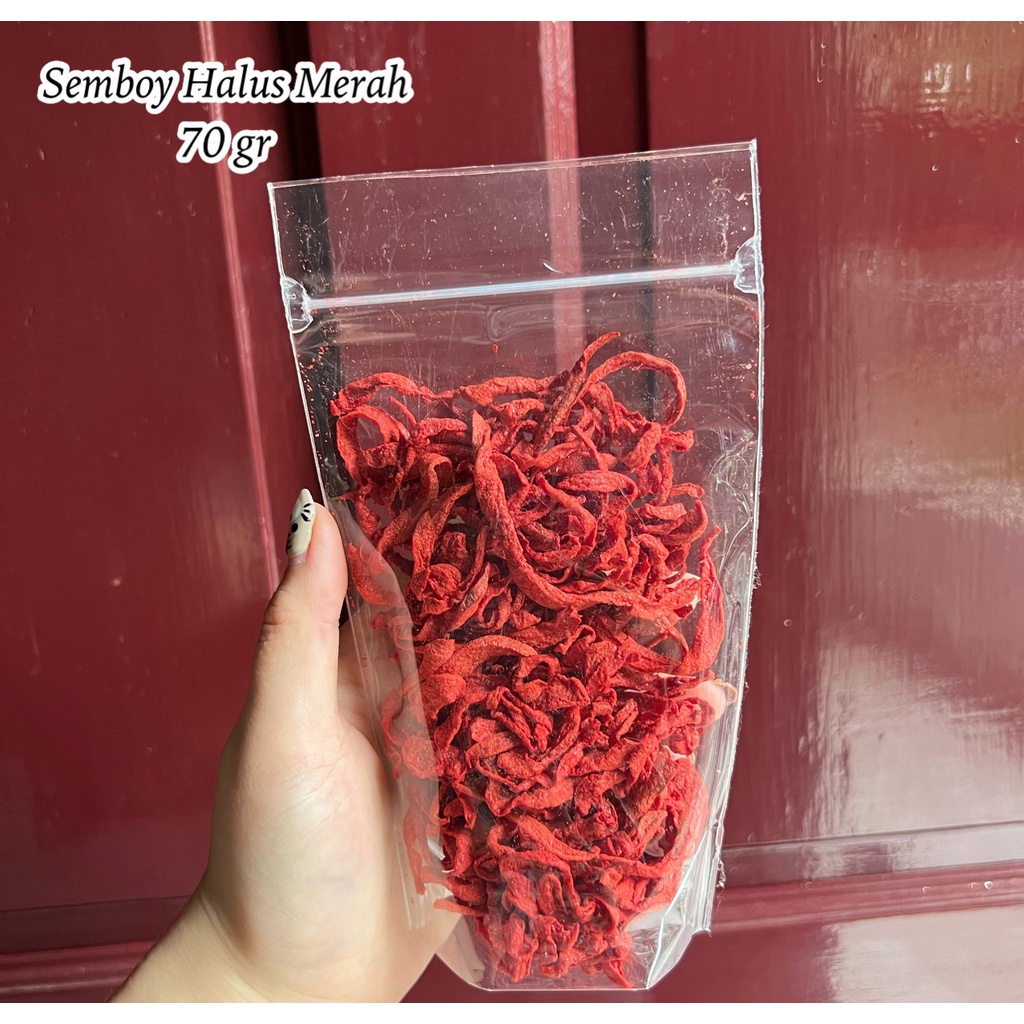 

SEMBOY HALUS MERAH / SEMBOY / SOMBOY / SEMBOY IRIS SEMBOI LIRIS SNACKY MEDAN BUAH IRIS BUAH KERING