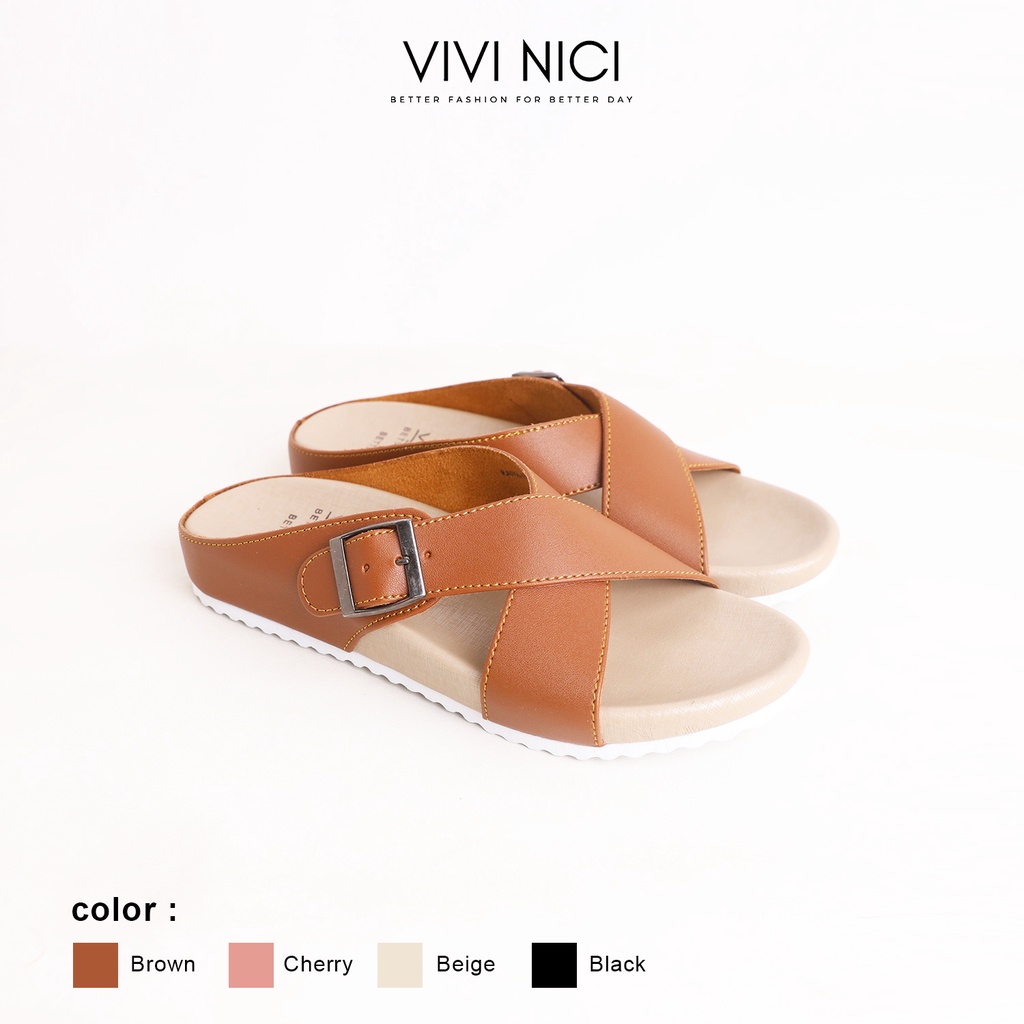 Vivi Nici - Kaiya Sandal Wanita-Brown