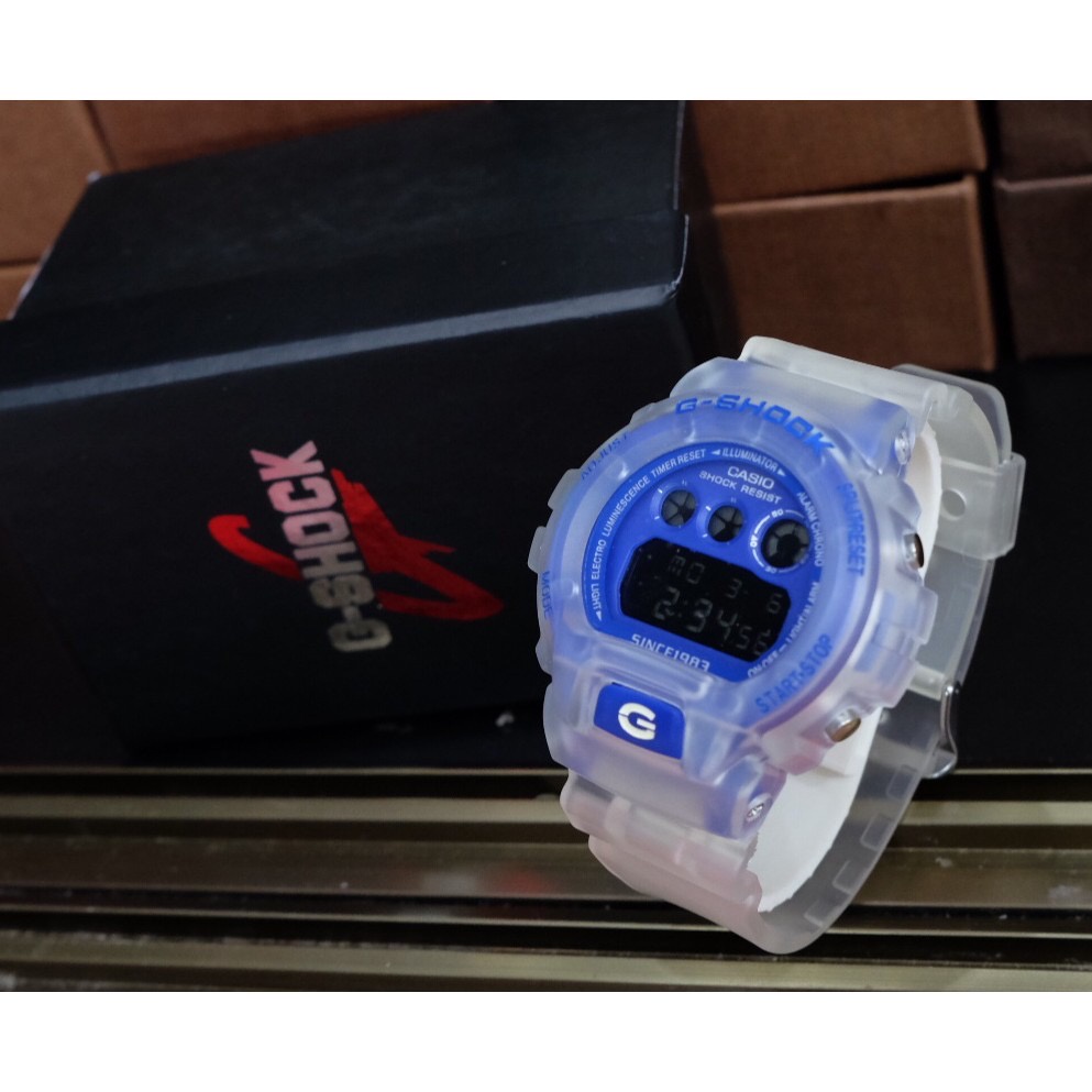 MURAH ABIS GAN BISA (COD) JAM TANGAN WANITA G-SHOCK GS DW 6900 Tali Transparan