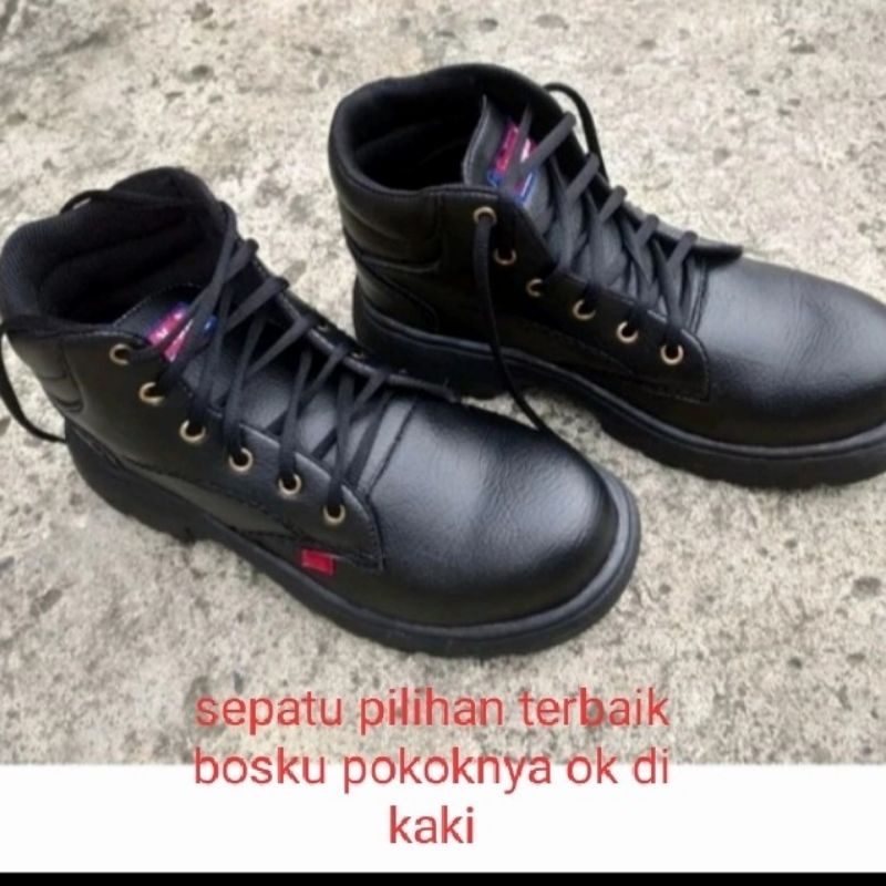 Sepatu Safety king Kickers kerja kitchen dapur hotel kulit omega impor murah ujung besi Sepatu Safety Boot Original Septi Pria Ujung Besi Sefty Shoes Septy Proyek Cowok Lapangan