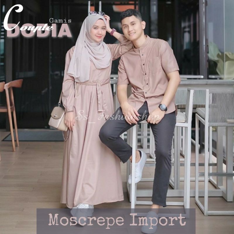 Baju Couple Tunangan Kekinian Elegan Mewah Pasangan Muslim Wanita Kondangan Dress Couple Kondangan Shopee Indonesia