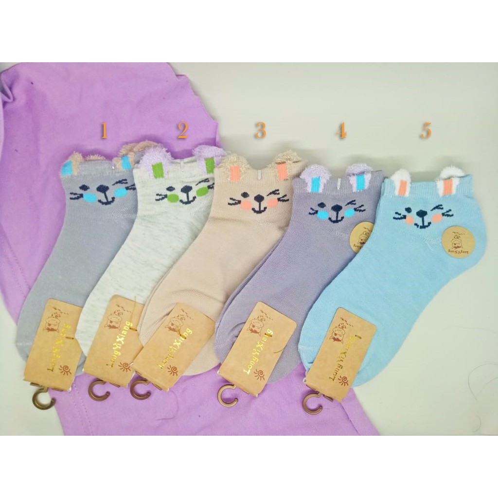 Arnis Kaos Kaki Anak Import Model Korea Ada Kuping Bahan Halus Sock Import Kids Sock Animal Sock