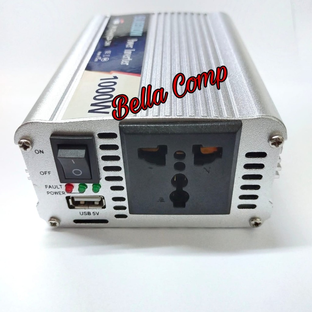 Power Inverter Pengubah Arus Listrik DC to AC 1000W Bisa Untuk Laptop TV Kipas Angin Cas HP Dll