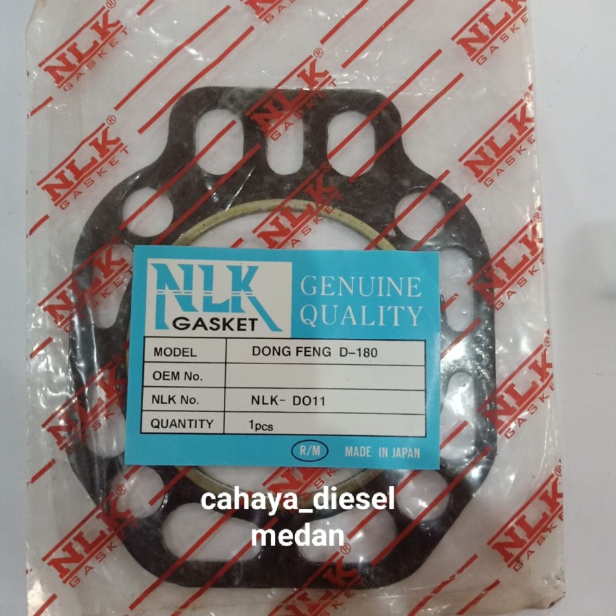 D180 Gasket Head Mesin Dongfeng