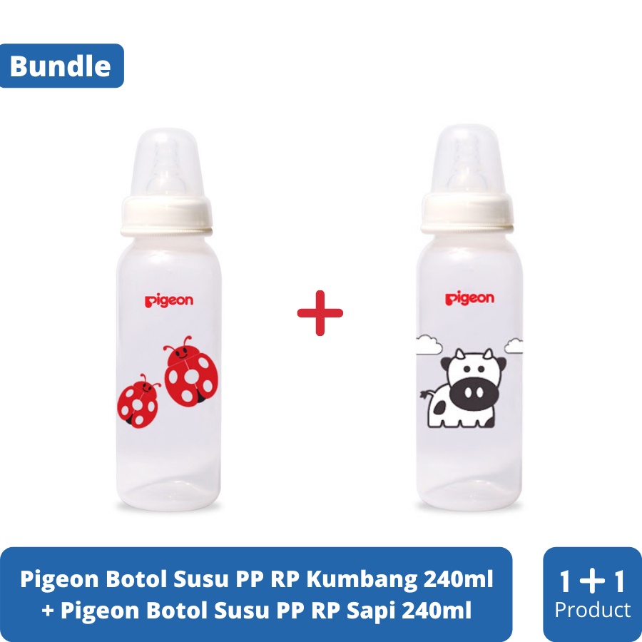 Pigeon Botol Susu KUMBANG & SAPI 240ml Paket Botol Susu Pigeon Ukuran 240ml Bundle