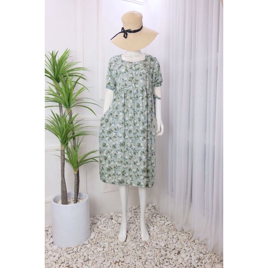 Daster 7/8/Daster Panjang Lengan Kerut/Feli Dress/Daster Busui/Daster Bumil/Daster Premium