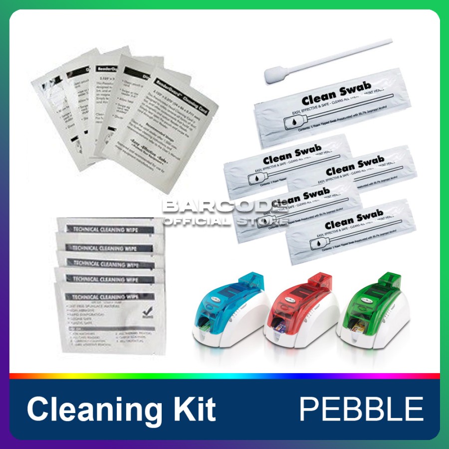 Cleaning Kit ID Card Printer Kartu Evolis Dualys Pebble 3 Pebble 4