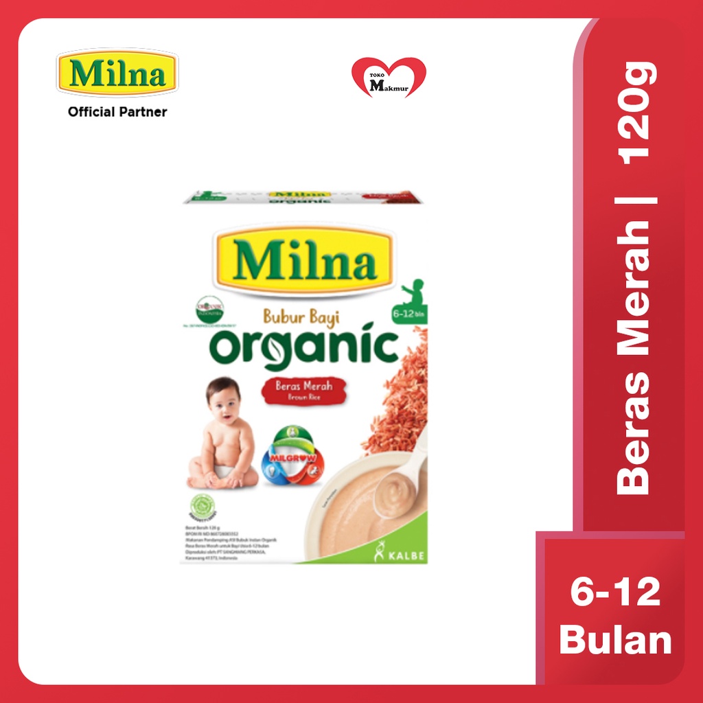 Milna Bubur Bayi Organik 120 Gram / Toko Makmur Online