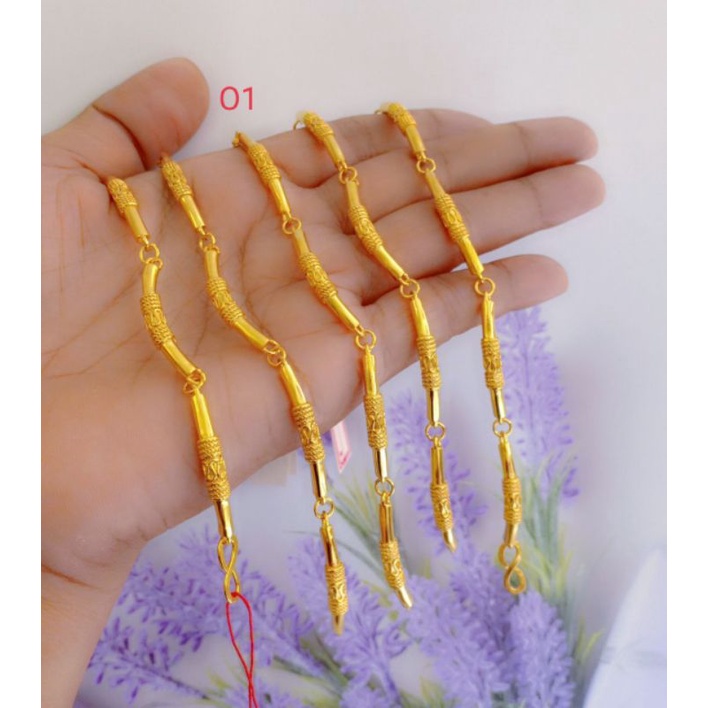 Gelang bambu cantik mirip emas asli