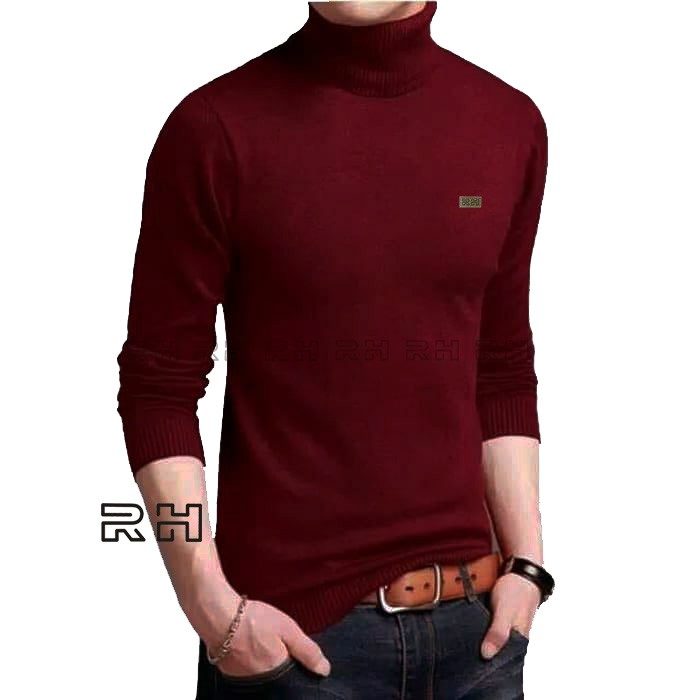 Baju rajut kerah tinggi/sweater rajut turtleneck pria/switer turtle neck/switer kerah tinggi