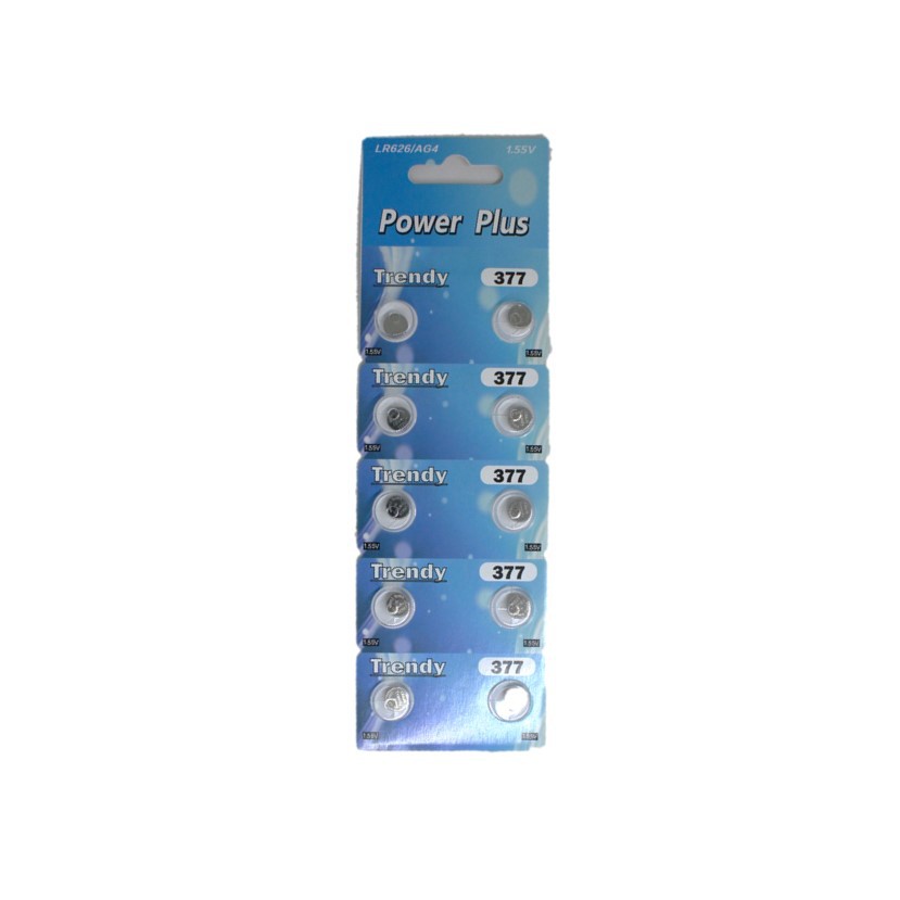 Baterai LR626 AG4 377 Trendy LR 626 SR626SW Original Battery 1,55V 10pcs