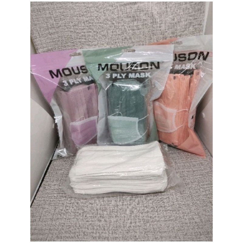 MASKER 3PLY WARNA MOUSON / CAREION 50PCS
