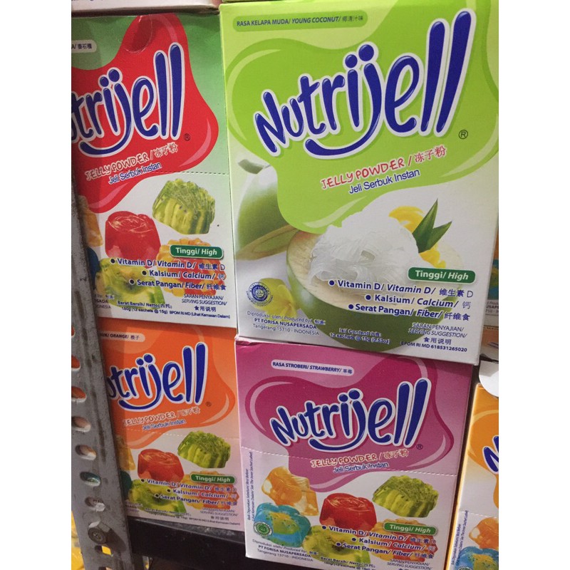 NUTRIJELL JELLY POWDER 1 dus isi 12 x 15 Gram Nutrijel Bubuk jelly