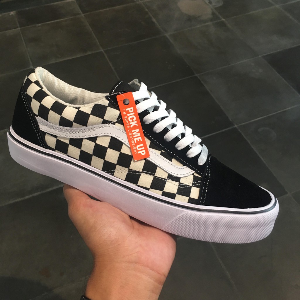 vans old skool lite checkerboard