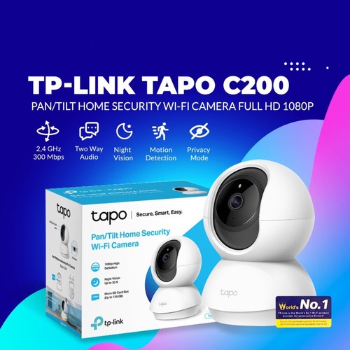 TP-LINK TAPO C200 WiFi IP Camera 1080P Full HD Smart CCTV