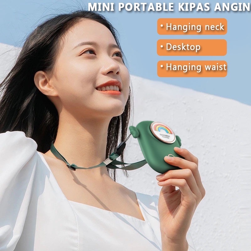 CORN Neck Fan Kipas Angin Protable Mini Gantung Leher Portable USB Charge Sport Fan Mudah Dibawa 【Ready Stock】