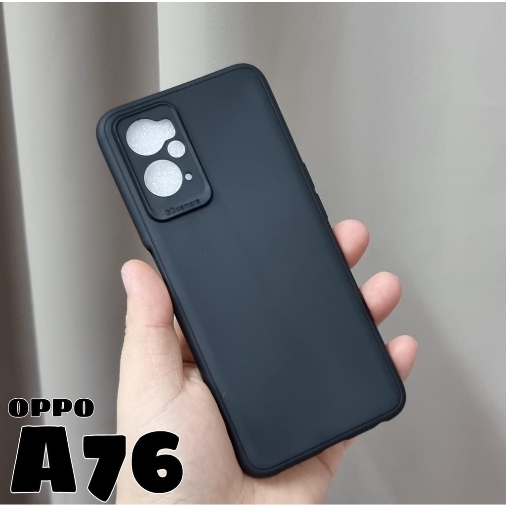 SoftCase Oppo Reno7 5G 7Z A76 A36 with 3D Camera BLACK Casing Candy Macaron Pelindung Camera Reno 7