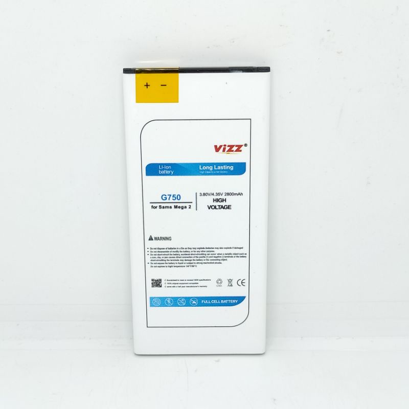 Baterai Batre Vizz Samsung Mega 2 G750 G750A Original Vizz