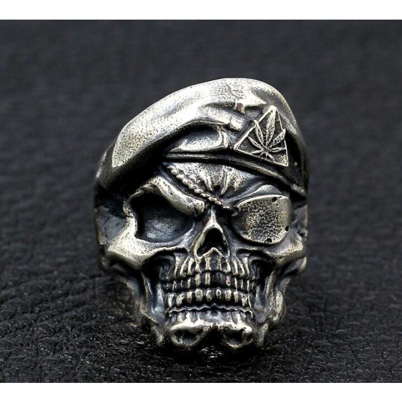 2022 Cincin Desain Tengkorak Bajak Laut Gaya Retro Gothic Punk Rock Untuk Pria