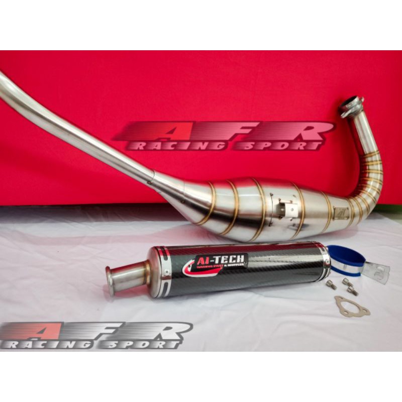 Knalpot Ninja R RR Aitech Stainless karbon Non cobra-1