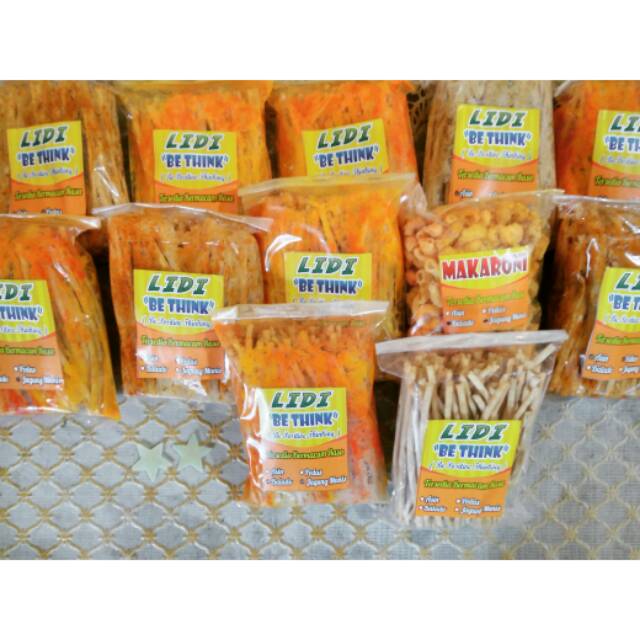 

Mie Lidi Be think/biting/makaroni/jajan murah/cemilan enak/superpedes/cemilan hits/jamannow