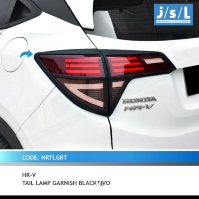 Garnish lampu belakang HRV hitam dop / tail lamp garnish blacktivo jsl