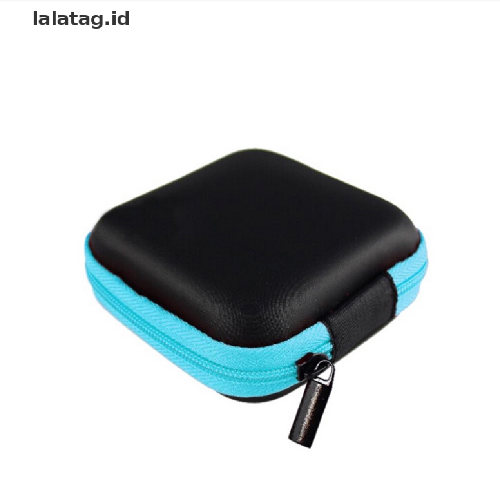 (Flyag) 1pc Tas Pouch Hard Case Mini Tempat Penyimpanan Earphone / Headphone / Earbuds / SD / TF Card