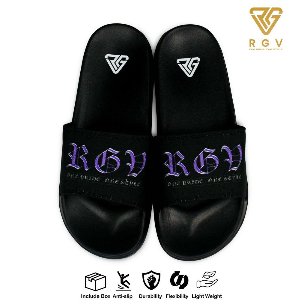 RGV - SANDAL PRIA DAN WANITA SLIDE SLIP ON SENDAL ANTI LICIN RINGAN SELOP FLAT GOTHIC PURPLE