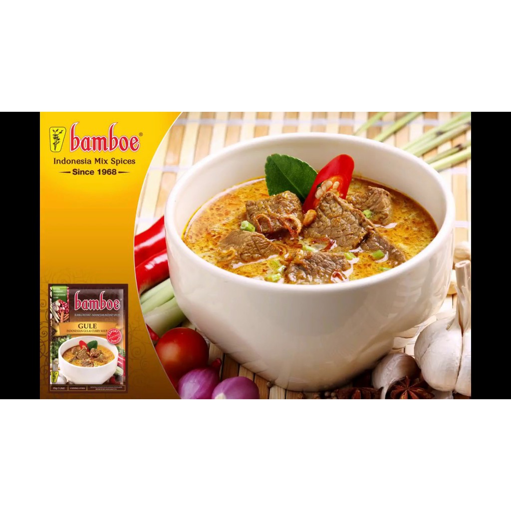 [HALAL] BAMBOE Bumbu Dapur Instant Bambu Rendang / Soto / Ayam / Gulai / Kare